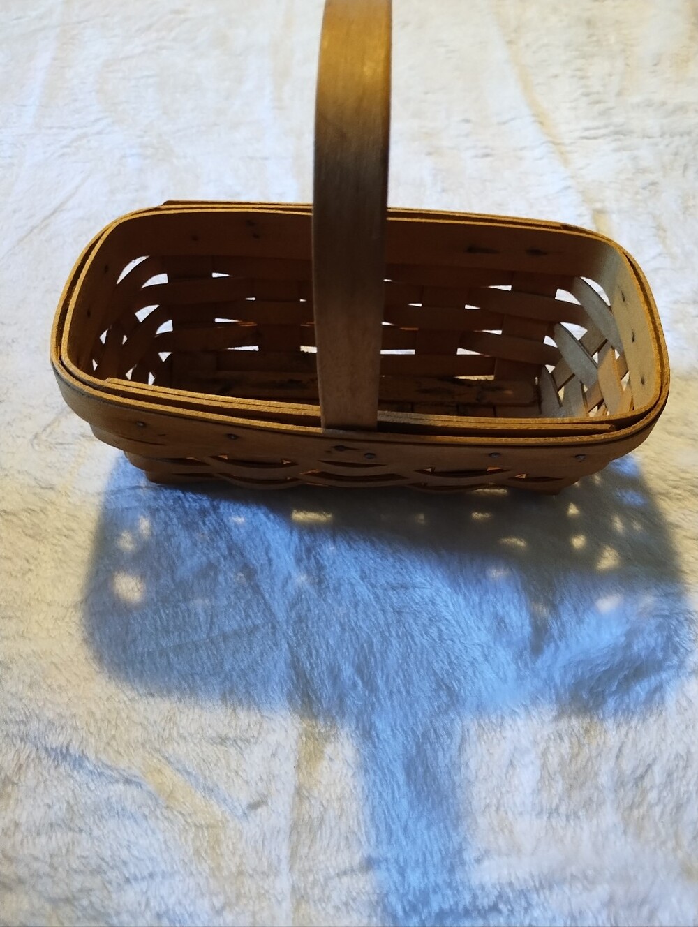 Longaberger Woven Natural Wood Slip-Handle Basket - Brown Year 2000